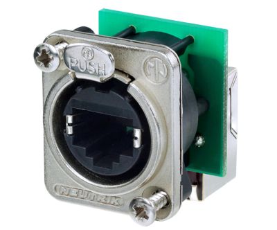 RJ45-genomföringskontakt grå