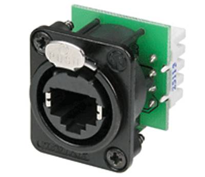 Cat5e-stamkontakt med Krone-anslutning RJ45 svart