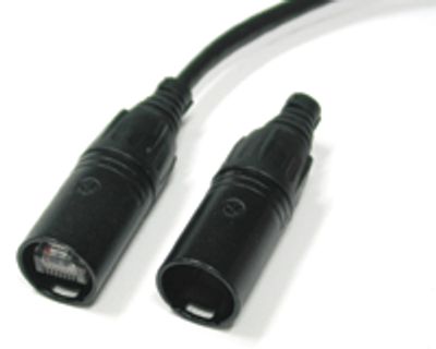 Kabelskydd för Cat5e/Cat6-kablar svart