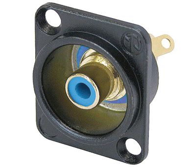 RCA-chassikontakt (XLR-uttag) hona svart/blå (NF2D-B-6)