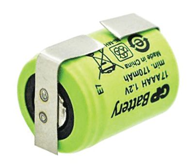 NiMh-batteri med lödöron 1,2V 170mAh 1/3AAA