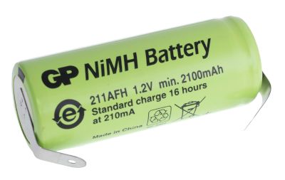 NiMh-batteri med lödöron 1,2V 2100mAh 4/5A