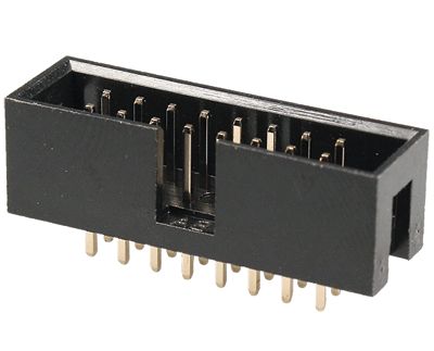 Jag anslöt en 16-polig rak hane (DS1013-16SSIB1) till kretskortet