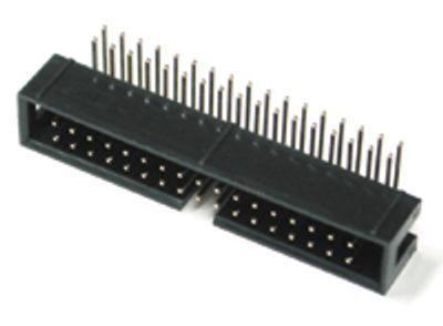 Kontakt för kretskort, 34-polig hane, vinklad