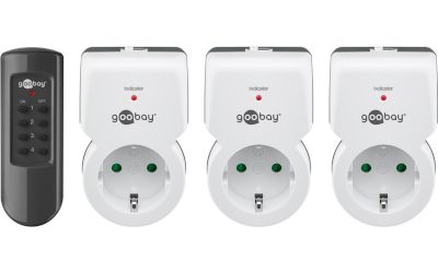 Fjärrstyrd eluttagsswitchserie 1100W + fjärrkontroll