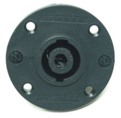 Speakon-högtalarkontakt med fläns, 4-polig.