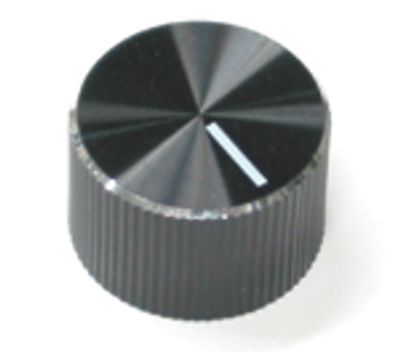 Enhetshuvud, svart plast/aluminium 6mm/18,6mm