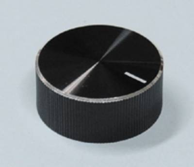 Enhetshuv aluminium/plast 6mm/33mm svart