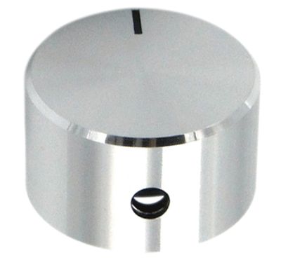 Enhetknopp aluminium/plast 6,35mm/22x13mm silver *