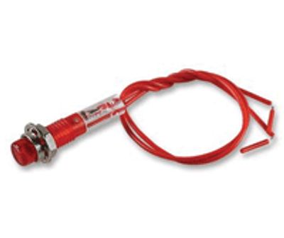 Glödlampstillbehör 240Vac röd 6mm