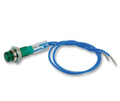 Glödlampstillbehör 240Vac grön 6mm