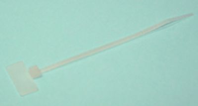 Ledningsände med etikett 2,5x110mm vit