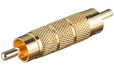 Adapterkontakt RCA-kontakt hane/RCA-kontakt hane förgylld
