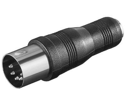 Adapterkontakt DIN-kontakt 5-polig hane / 3,5 mm stereokontakt *