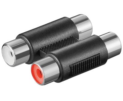 Adapterkontakt 2xRCA-hona / 2xRCA-hona