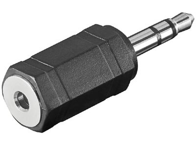 Adapterkontakt 3,5 mm stereoplugg / 2,5 mm stereojack