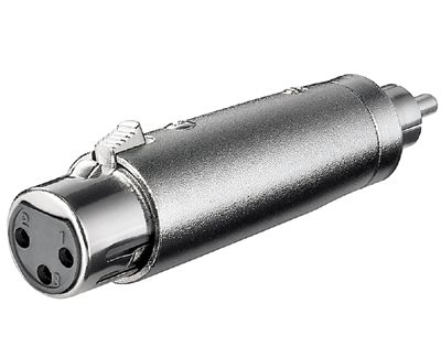 Adapterkontakt XLR-hona 3-polig / RCA-hane
