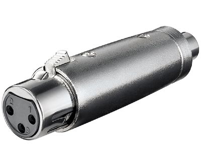 Adapterkontakt XLR-hona 3-polig / RCA-hona