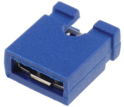 Kortslutningsbit 2,54 mm blå