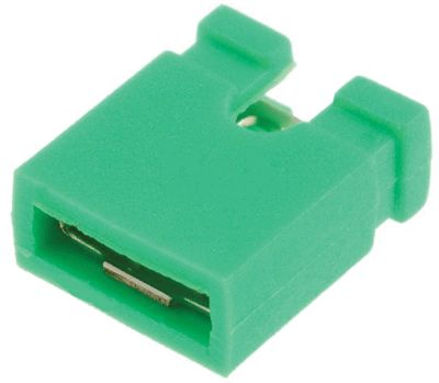 Kortslutningsbit 2,54 mm grön