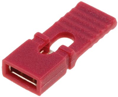 Kortslutningsbit med kaffe 2,54 mm röd
