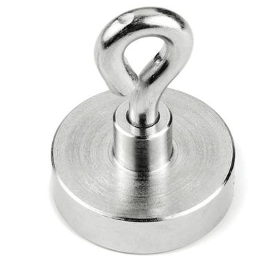 Permanentmagnet med ögla Neodymium N38 25x7mm