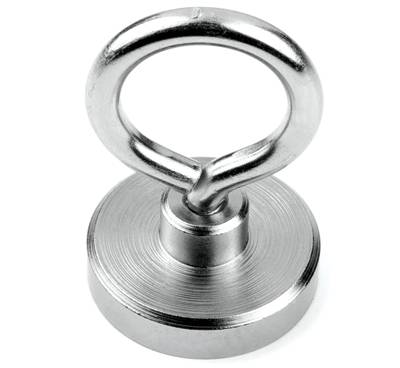 Permanentmagnet med ögla Neodymium N38 40x9mm