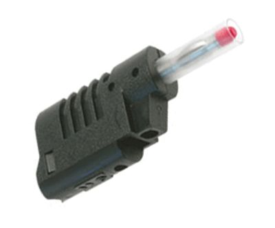 Bananplugg 4 mm skruvanslutning svart