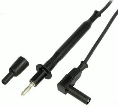 4 mm mätkabel silikon 100 cm svart