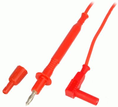 4 mm mätkabel silikon 100 cm röd