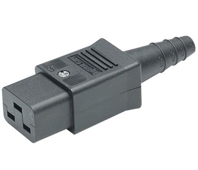 C19 rak kontakt rak svart