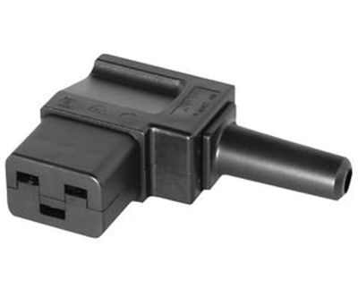 Vinkelkontakt C19 hona svart (4790.1100)