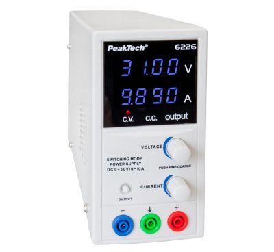 Justerbar laboratorieeffektkälla 0-30V 0-10A (switching)
