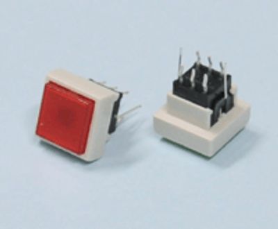 Knapp 2xON-(ON) 0,1A 30Vc röd LED