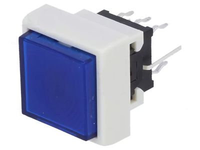 Knapp 2xON-(ON) 0,1A 30Vc blå LED