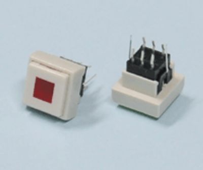 Knapp 2xON-(ON) 0,1A 30Vc röd LED