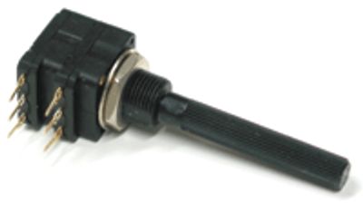 Kolpotentiometer kretskort 6mm stereo, 2x100kohm logaritmisk