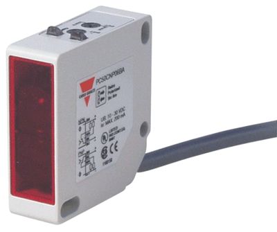 Optisk sensor med kabel NPN/PNP 10-30Vdc 10m spegelreflektion (PC50CNR10BA)