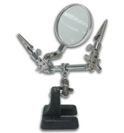 Multifunktionell hållare "hjälphand" med förstoringsglas