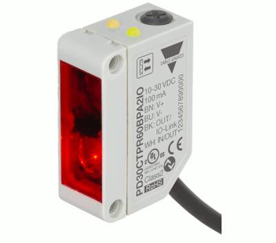 Optisk sensor med kabel PNP 10-30Vdc 6m spegelreflektion (PD30CTPR60BPA2IO)