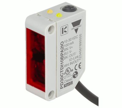 Optisk sensor med kabel PNP 10-30Vdc 1m målreflektion (PD30CTD10BPA2IO)