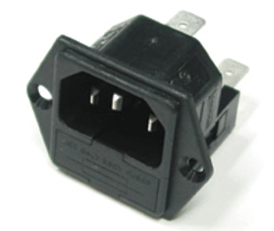 Instrumentbrädans kontakt med säkringshållare, hane, 6,3 mm snabbkontakter