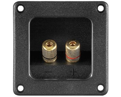 Förgylld högtalarterminal 2-delar infällbar