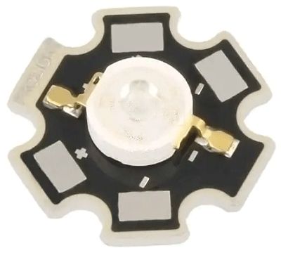 LED-ljusemitter STAR 3W 130° ultraviolett (PM2L-3LLS-LC)