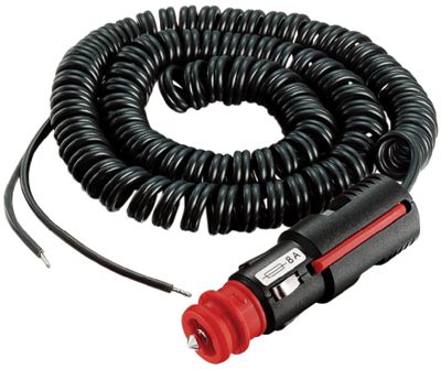 Spiralledning för cigarettändaruttag med adapterkontakt 3m