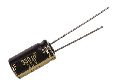 Elektrolytkondensator low-ESR vertikal modell 330uF 25V R-3,5