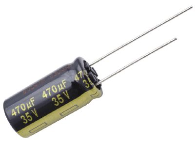 Elektrolytkondensator low-ESR vertikal modell 470uF 35V R-5