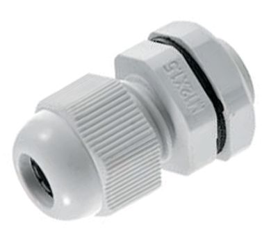 Plastbussning M12 ljusgrå IP67 (D.3088)