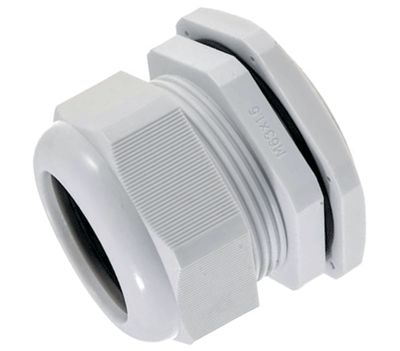 Plastbussning M63 ljusgrå IP67 (D.3091)