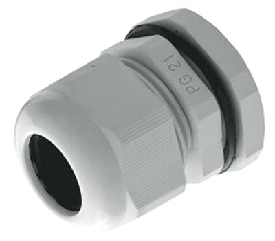 Plasthylstätning PG21 ljusgrå IP67 (D.3075)